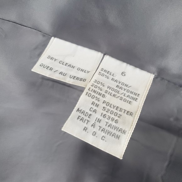 Vintage 'Tweed' Blazer Women's 6 Black & White Liz Claiborne Collection - Picture 5 of 11